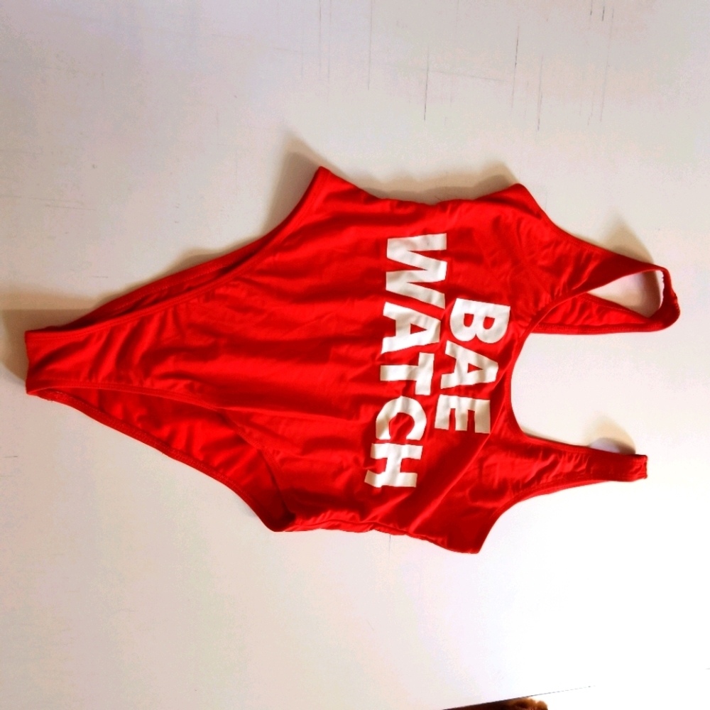 Revamped, L, Bae Watch Red, Low back, One Piece